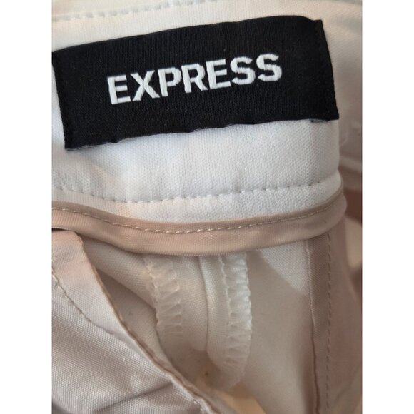 Express Women's Sailer Button High-Rise Ankle Pants White Size 4R Strech Classic - Picture 6 of 7